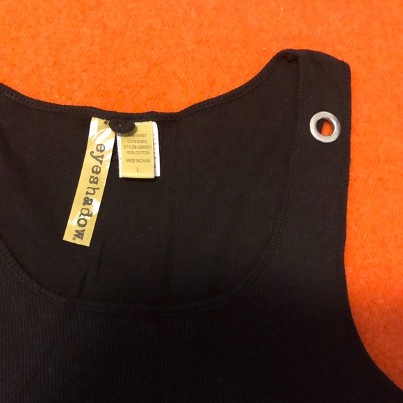 Eyeshadow black tank top removable embellished bib - Picture 6 of 8